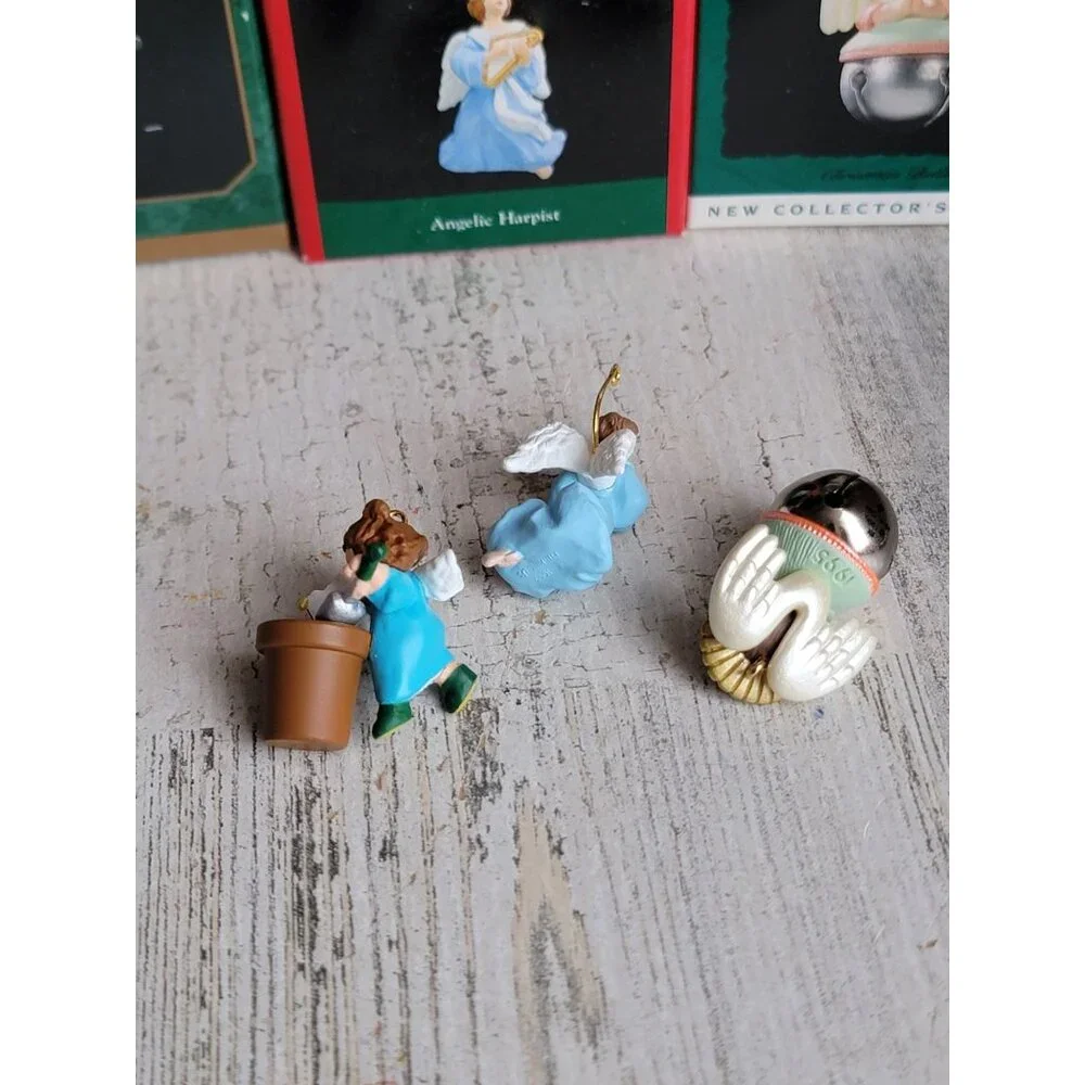 Hallmark miniature angel seeds of joy‎ ornament Xmas set religious